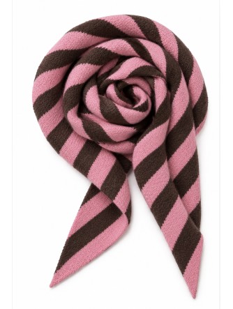 Rosas cashmere mini scarf Brown/Blossom